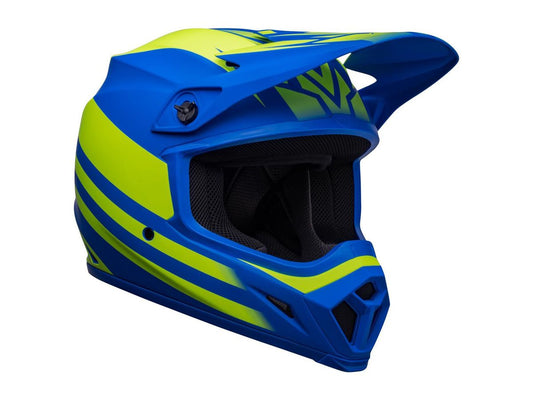 Casco Moto MX Bell Mx-9 MIPS Azul/Amarillo/Fluor
