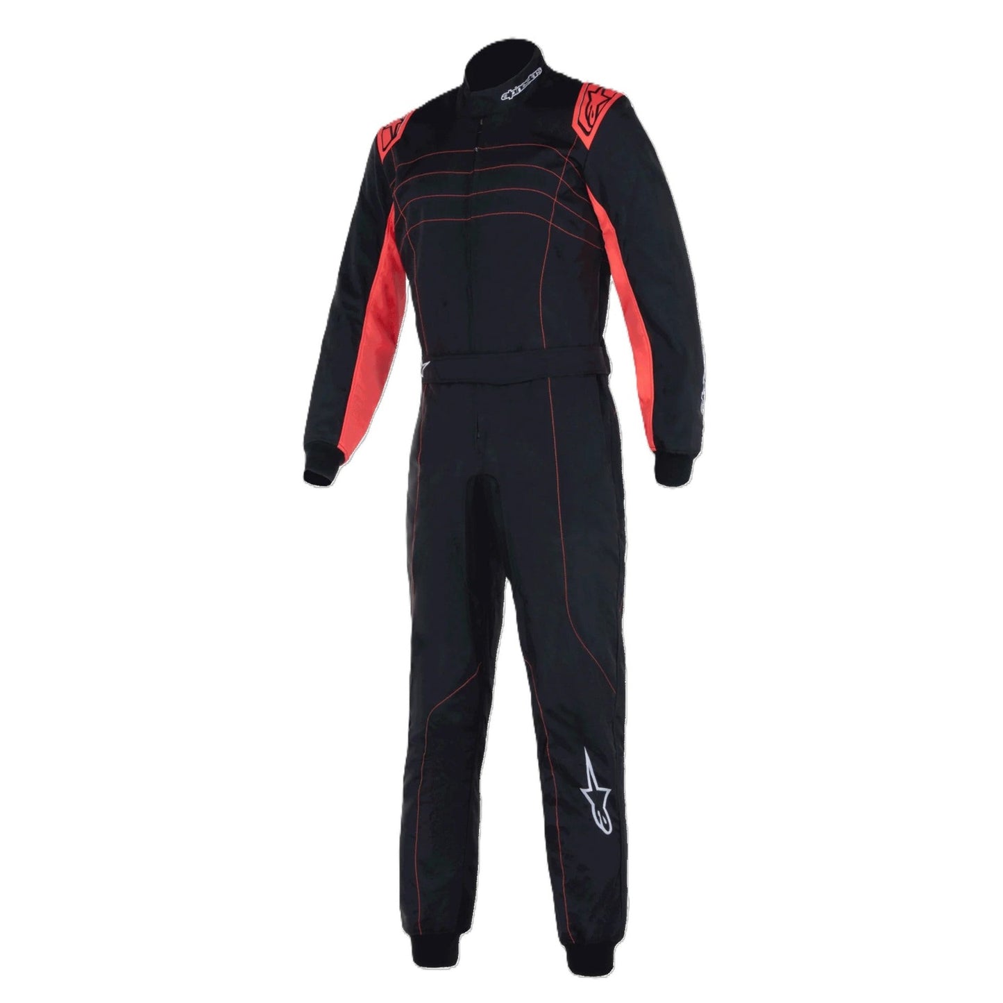 Buzo Karting niño Astars Kmx-9 V3 Negro/Rojo Fluor