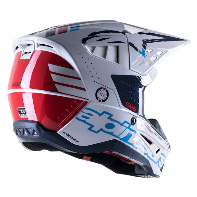 Casco SM5 Action Blanco/ Celeste/ Azul Oscuro