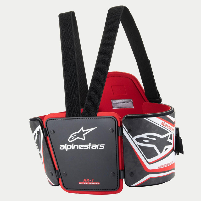 Faja Karting Alpinestars AK-1 Niño Negro/Blanco/Rojo - Homologado CIK-FIA