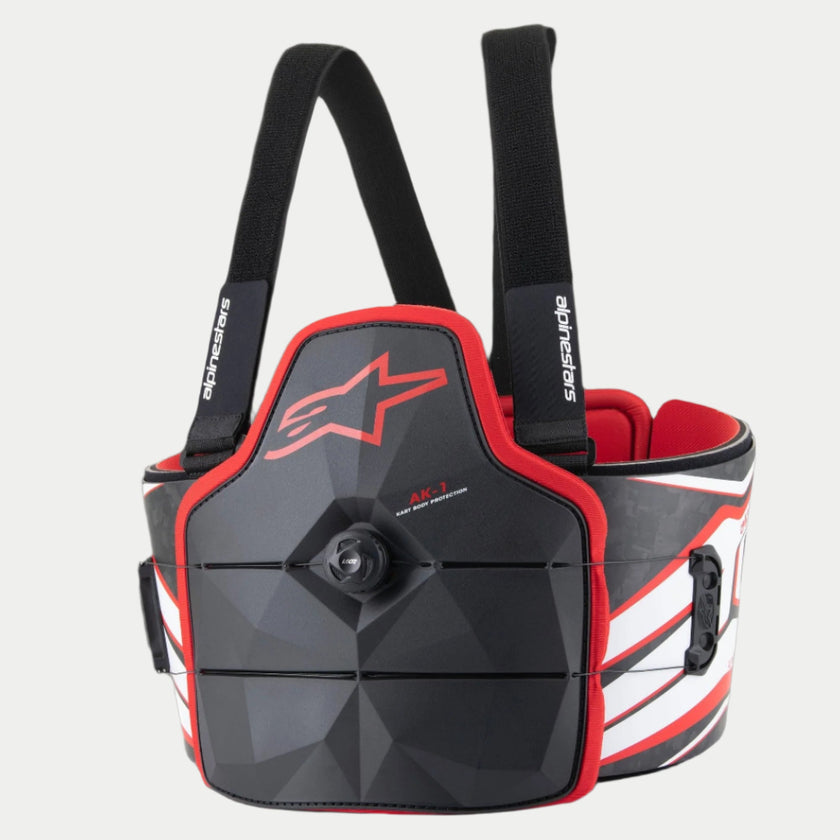 Faja Karting Alpinestars AK-1 Niño Negro/Blanco/Rojo - Homologado CIK-FIA