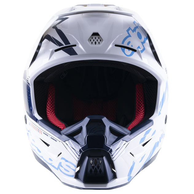 Casco SM5 Action Blanco/ Celeste/ Azul Oscuro