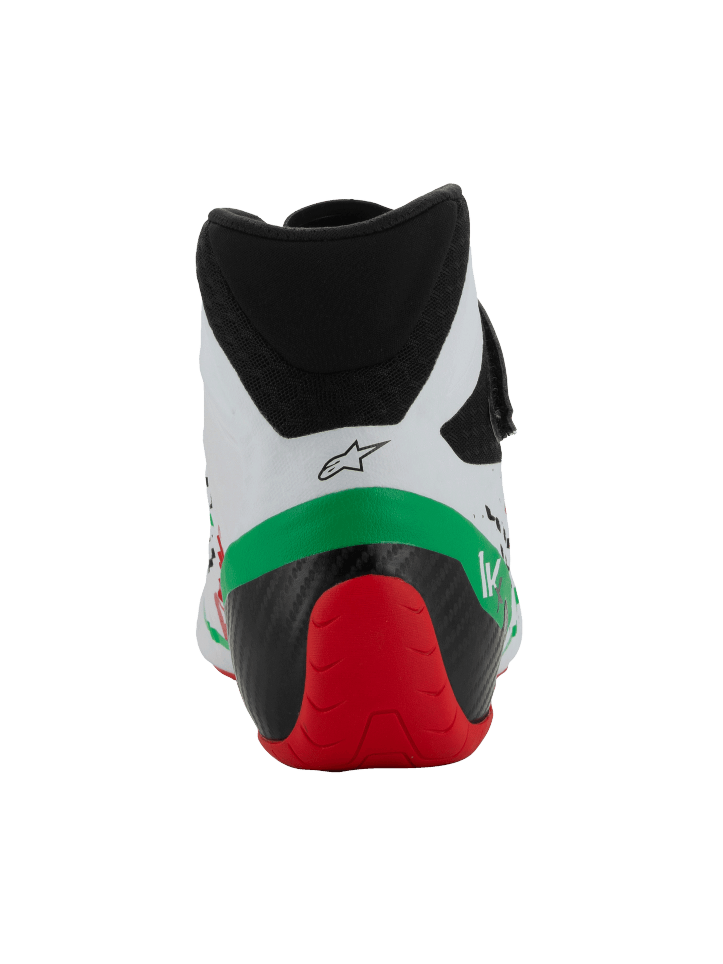 Zapatillas Kart Alpinestars Tech-1KX V3 Blanco/Verde/Rojo - Homologado CIK-FIA