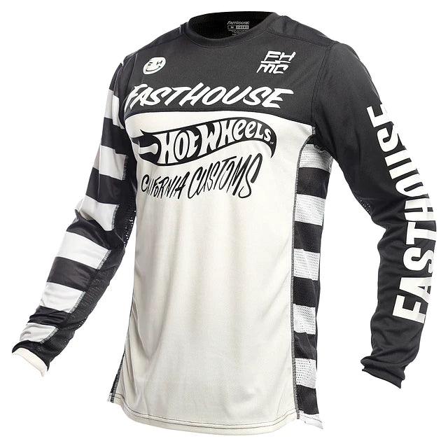 Jersey Fasthouse Grindhouse Hot Wheels Blanco/Negro