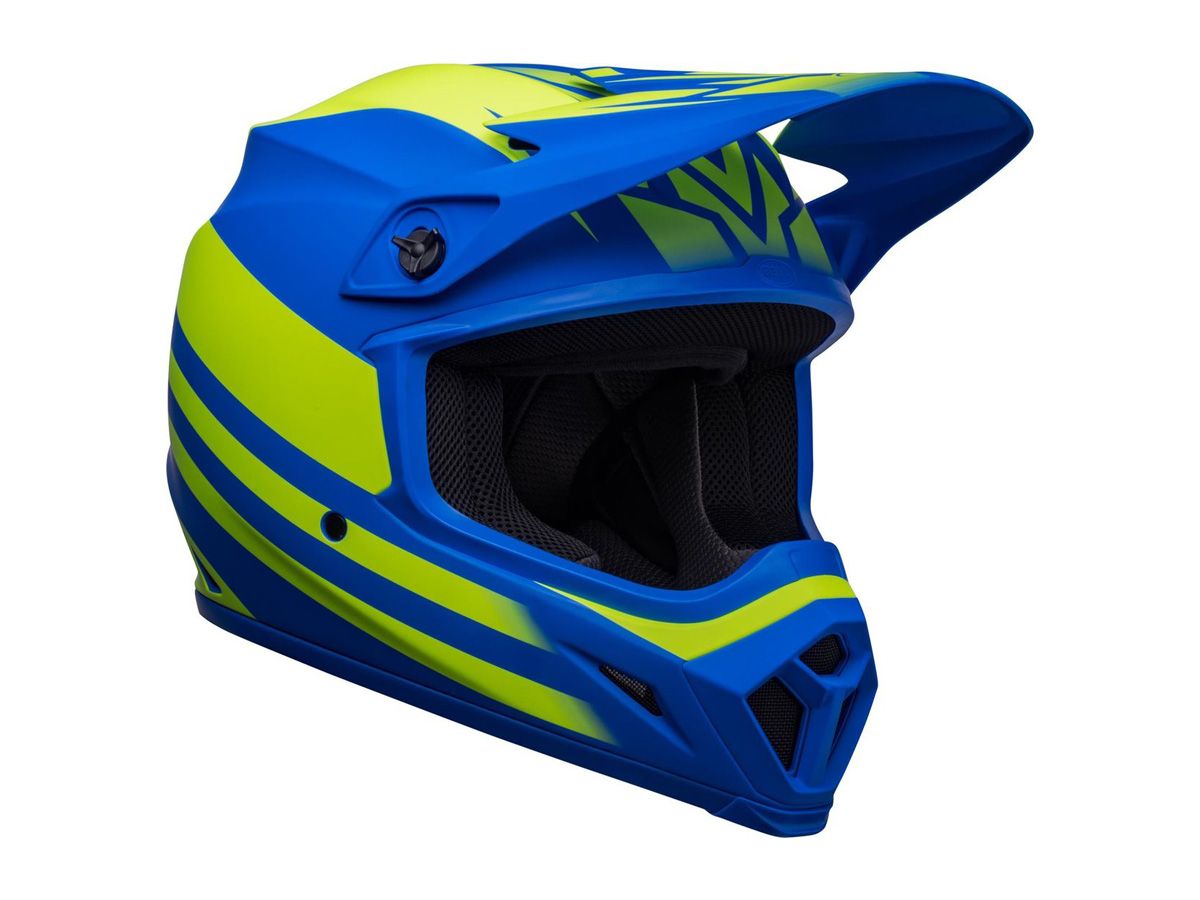 Bell Casco Moto MX Bell Mx-9 MIPS Azul/Amarillo/Fluor