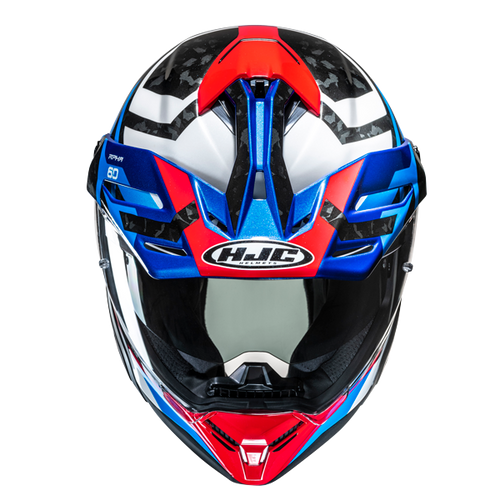 Casco HJC RPHA 60 Dakar MC1 Blanco/Negro/Rojo - Vista posterior | Proshop Chile