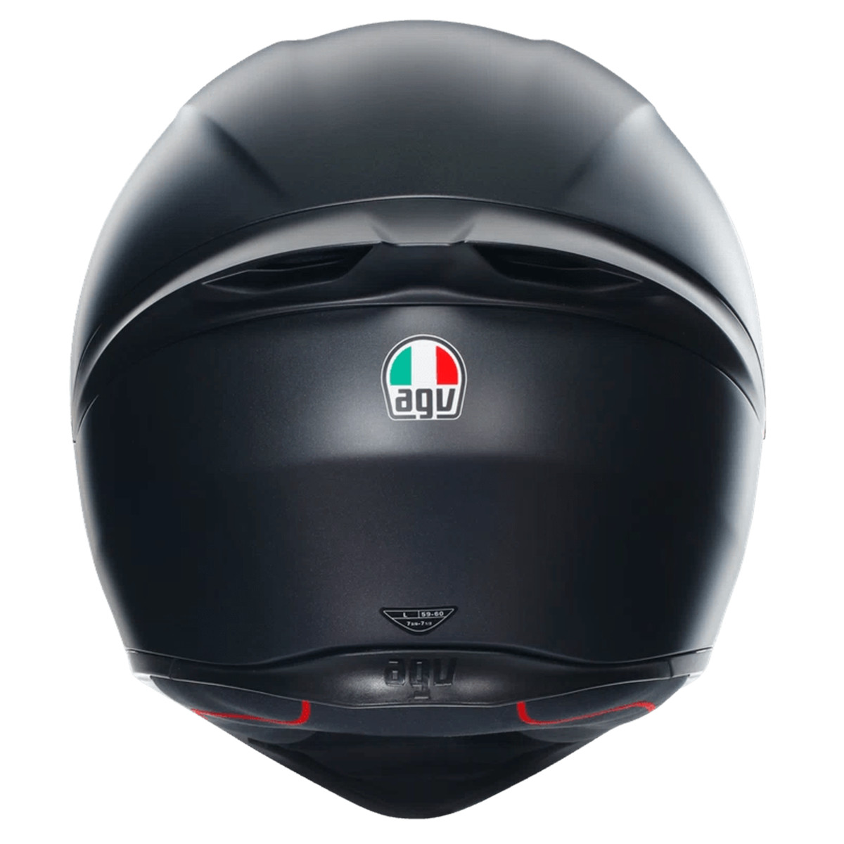 Casco AGV K1 S (2023) Negro Matte - Vista posterior | Proshop Chile