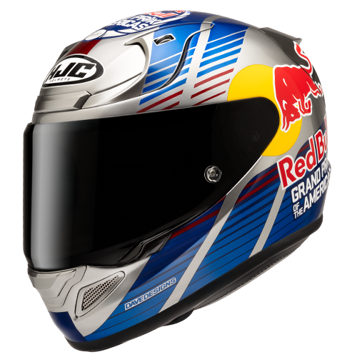 Casco HJC RPHA 12 - Red Bull Austin GP2 MC21 Blanco/Azul/Rojo - Vista principal | Proshop Chile