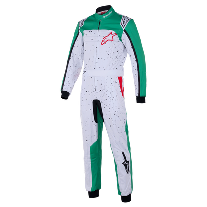 Buzo Karting Alpinestars Kmx-9 V3 Graphic 6 Blanco/Verde/Rojo