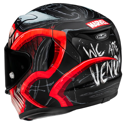 Casco HJC RPHA 12 - Venom 3 MC1SF Negro/Gris/Rojo - Vista posterior | Proshop Chile