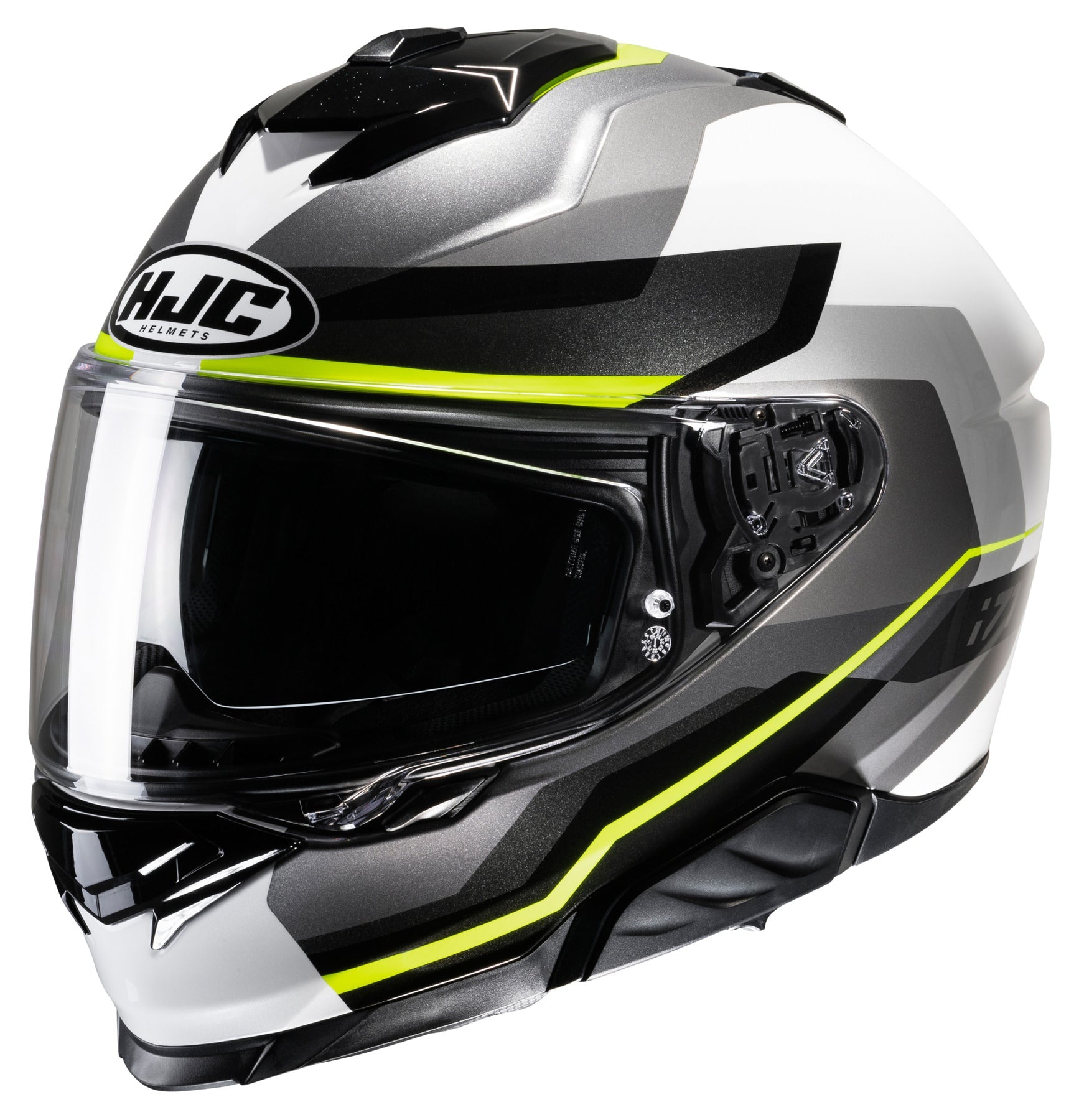 Casco HJC i71 Nior MC3H Amarillo Fluor/Negro - Vista principal | Proshop Chile