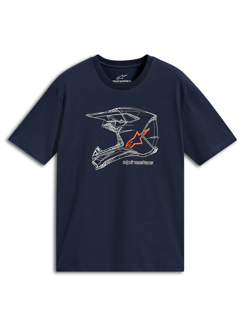 Polera Alpinestars MX Helmet CSF Azul Oscuro
