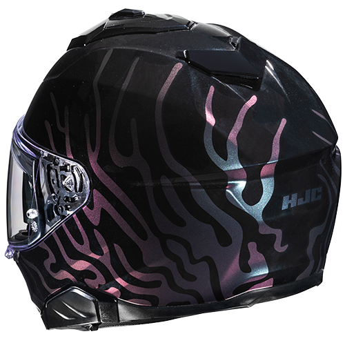 Casco HJC i71 Celos MC5SF Negro/Gris - Vista posterior | Proshop Chile