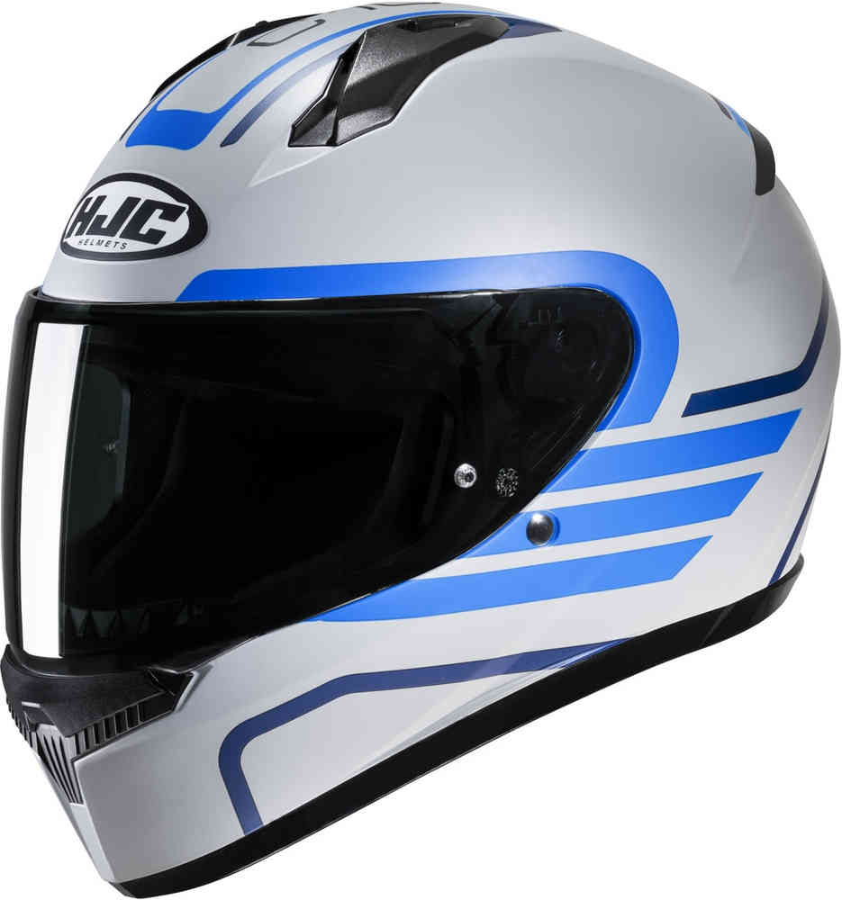Casco HJC C10 Lito MC2SF Azul/Gris Claro - Vista posterior | Proshop Chile