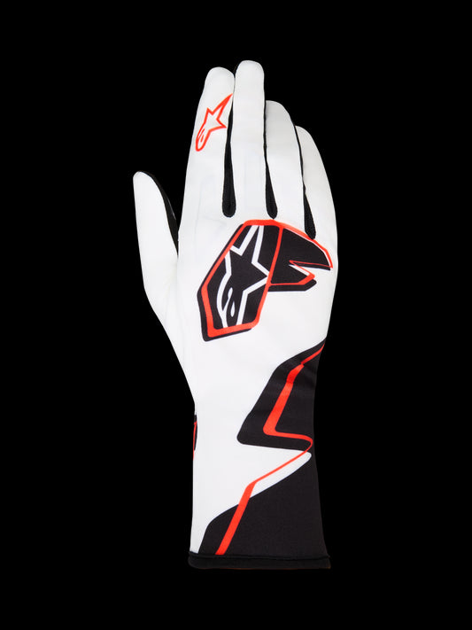 Guantes Karting Alpinestars Race V2 Graphic 1 Blanco/Negro/Rojo