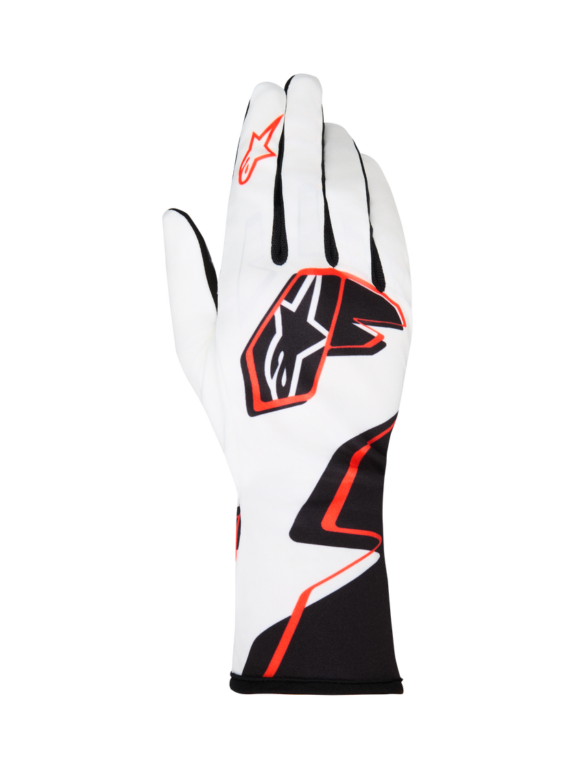 Guantes Karting Alpinestars Race V2 Graphic 1 Blanco/Negro/Rojo