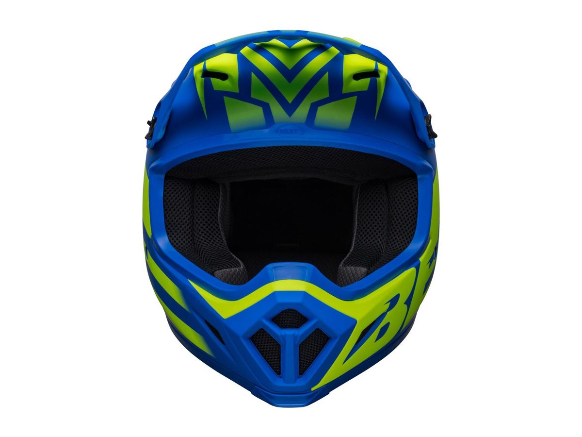 Casco Moto MX Bell Mx-9 MIPS Azul/Amarillo/Fluor