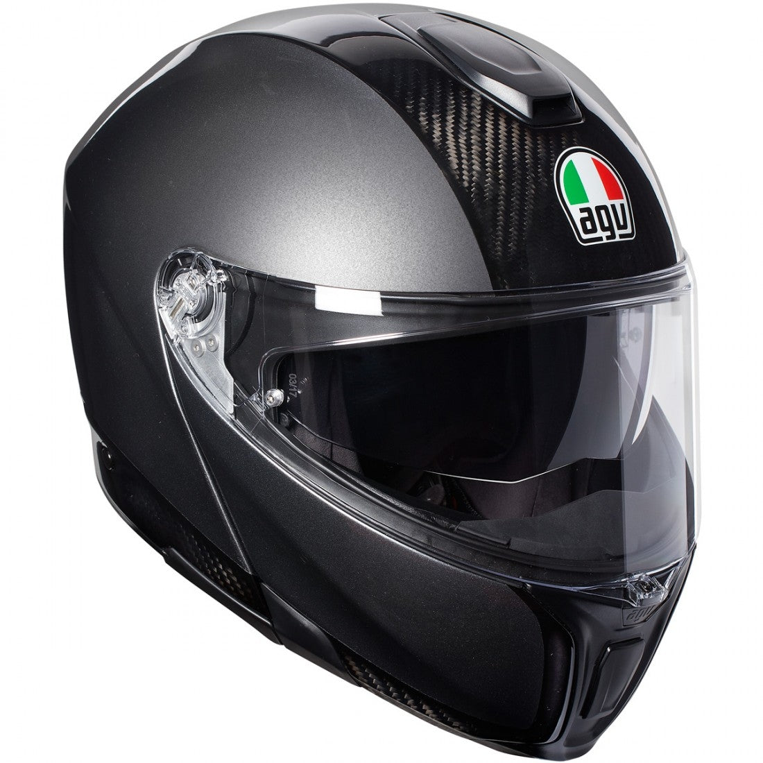 Casco AGV SportModular Carbono/Gris - Vista lateral | Proshop Chile