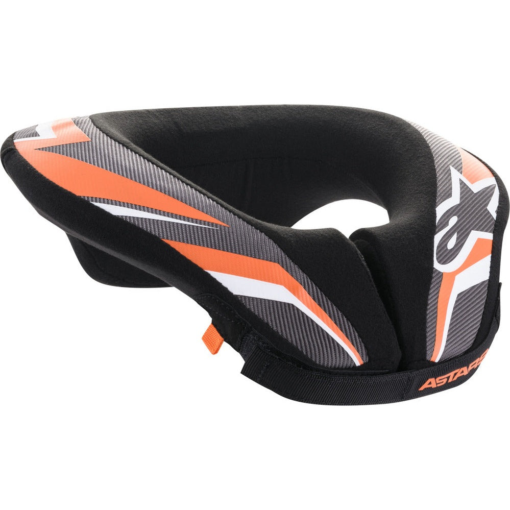 Cuello Alpinestars Sequence Niño Negro/Naranja para karting