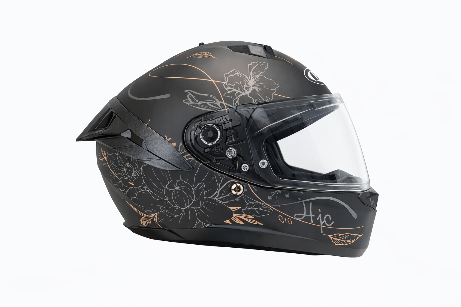 Casco HJC C10 Epik Aero MC8 Blanco/ Rosa Dorado - Vista posterior | Proshop Chile