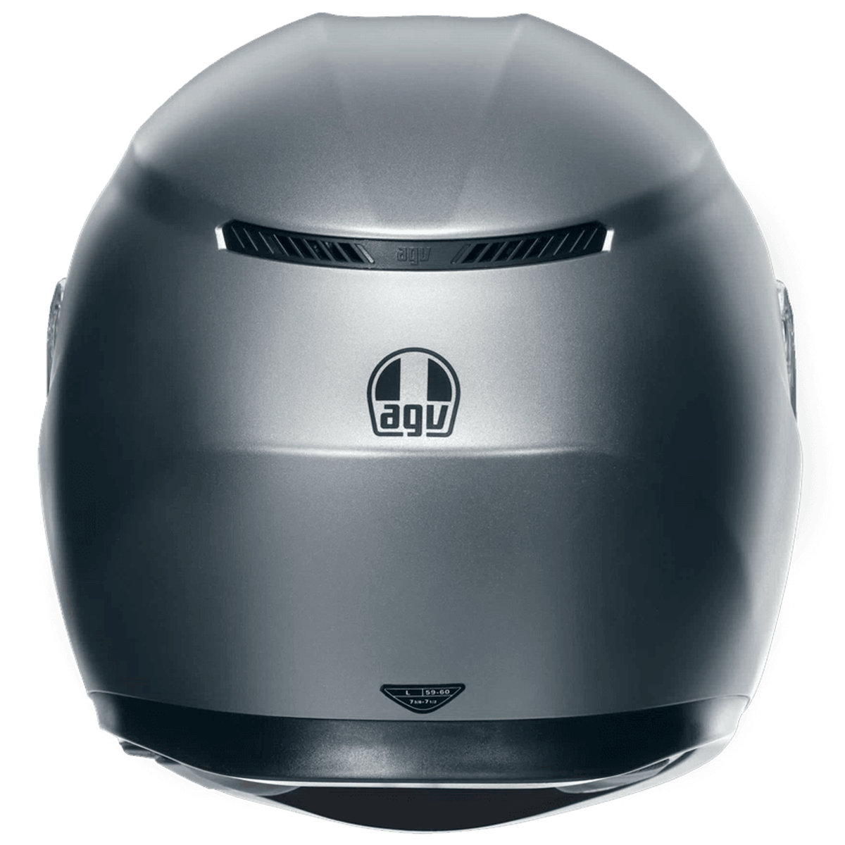 Casco AGV K3 (2023) Rodio Grey Gris Oscuro - Vista posterior | Proshop Chile