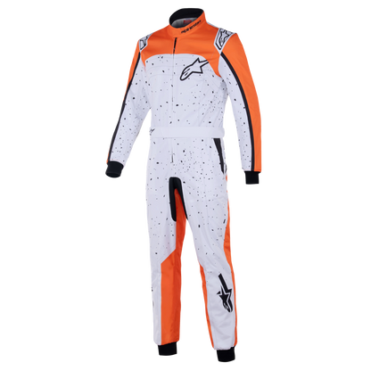 Buzo Karting Alpinestars Kmx-9 V3 Graphic 6 Blanco/Naranja
