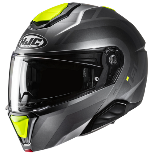 Casco HJC I91 Arven MC1 Negro/Gris/Rojo - Vista lateral | Proshop Chile