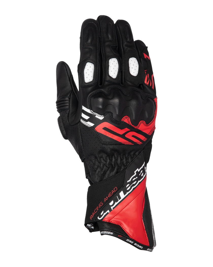 Guantes Moto Calle Alpinestars Sp-3 Negro/ Rojo Brillante/Blanco