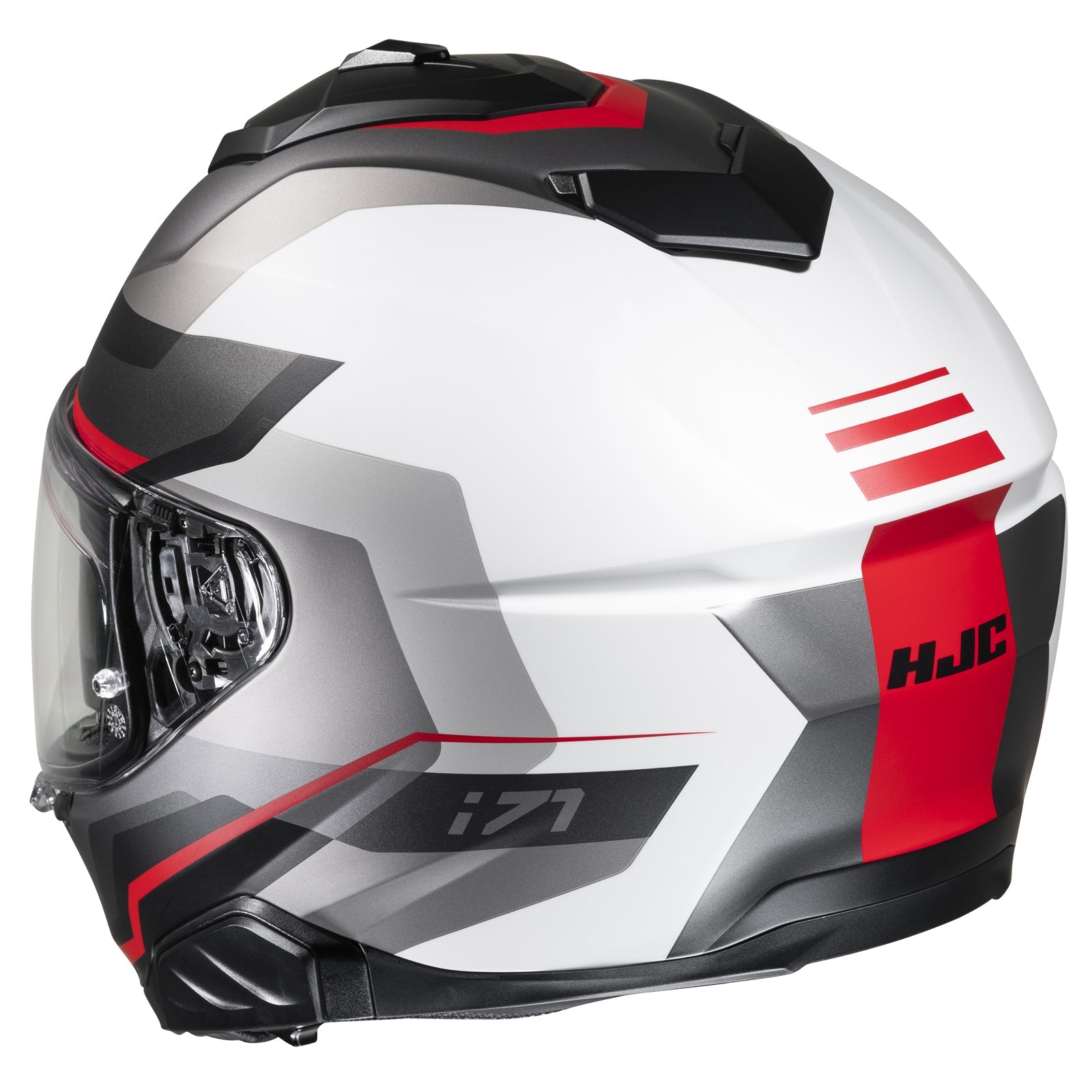 Casco HJC i71 Nior MC3H Amarillo Fluor/Negro - Vista lateral | Proshop Chile