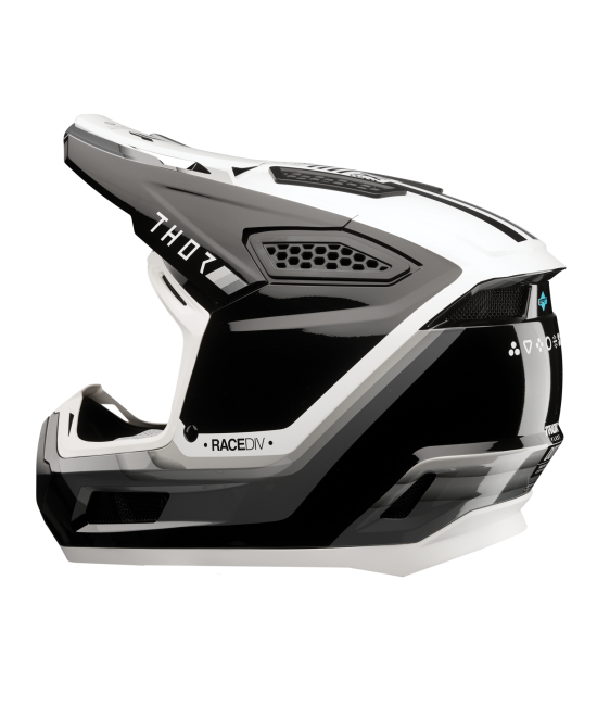 Casco Moto MX Thor Fleet Defy Negro/Blanco