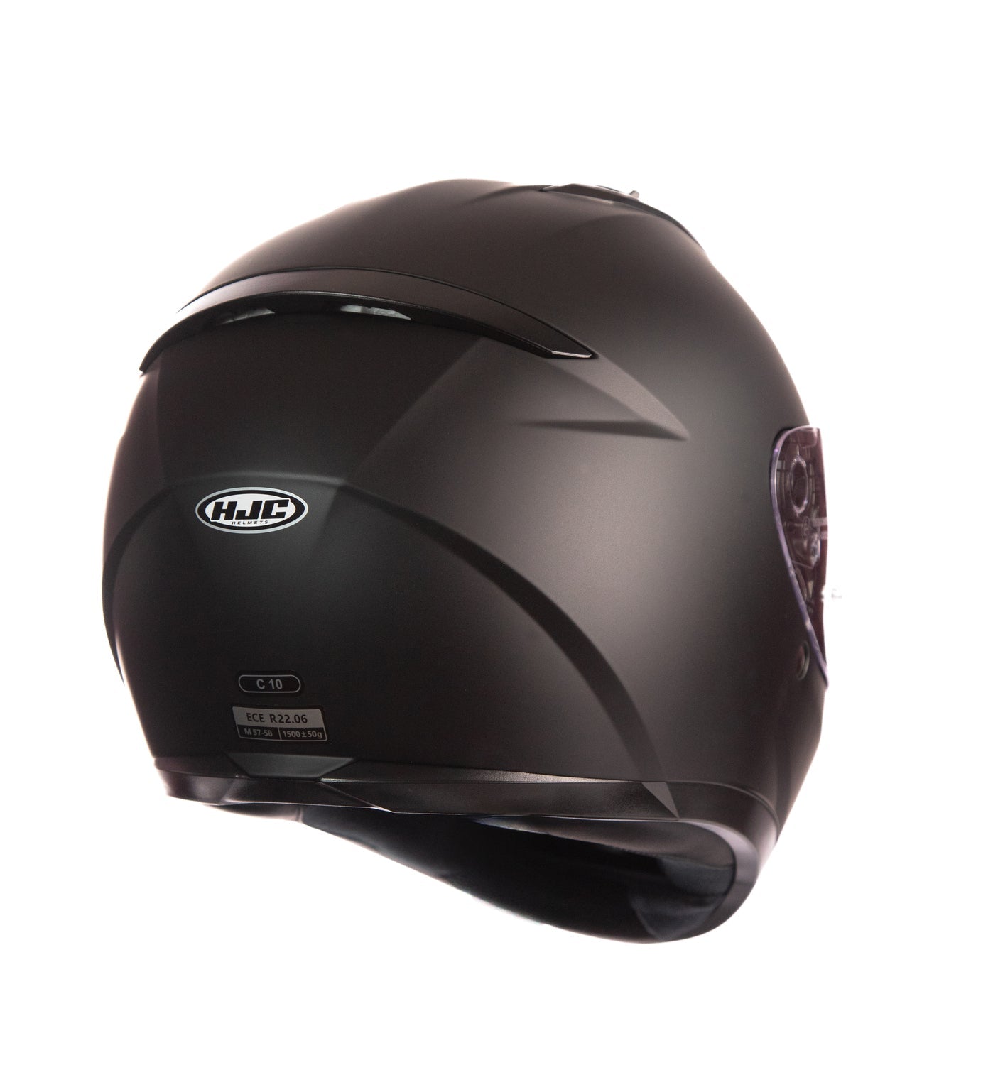 Casco HJC C10 Aero Negro Matte - Vista posterior | Proshop Chile