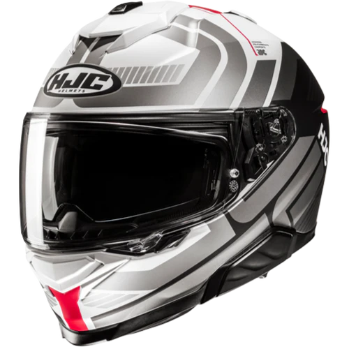 Casco HJC i71 Viz MC21 Azul/Celeste/Rojo - Vista lateral | Proshop Chile