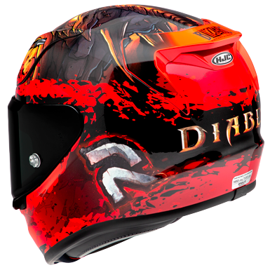 Casco HJC RPHA 12 - Diablo Blizzard - Vista posterior | Proshop Chile