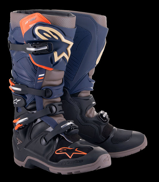 Botas Tech 7 Enduro Drystar Negro/ Azul Oscuro/ Gris Cálido