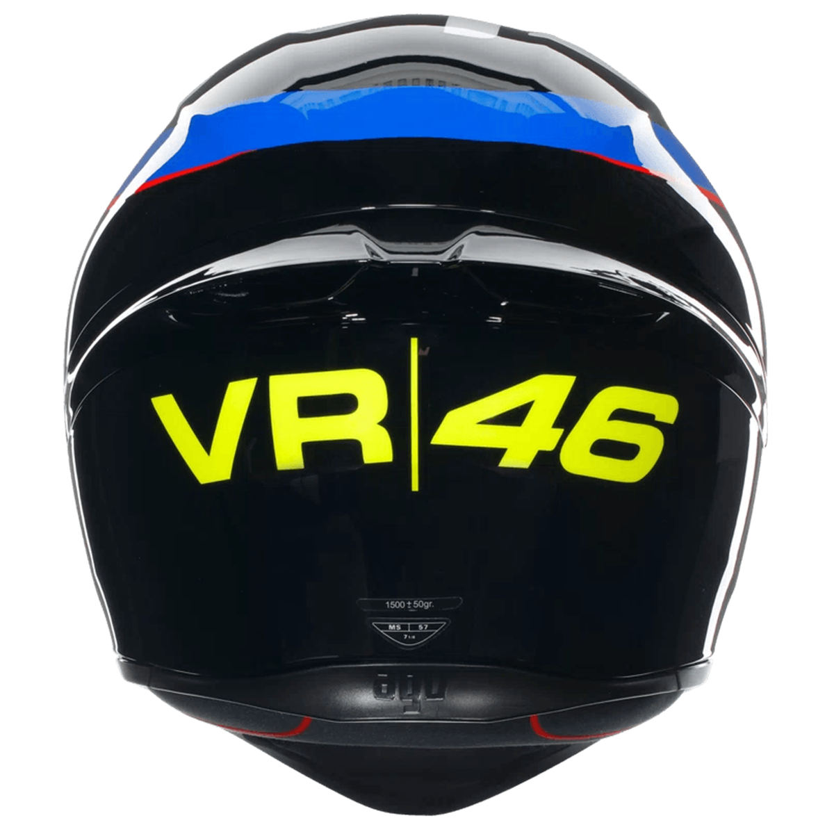 Casco AGV K1 S (2023) VR46 Sky Racing Team Negro/ Rojo - Vista posterior | Proshop Chile
