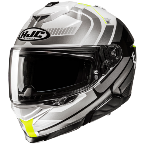 Casco HJC i71 Viz MC3H Amarillo Fluor/Negro - Vista principal | Proshop Chile