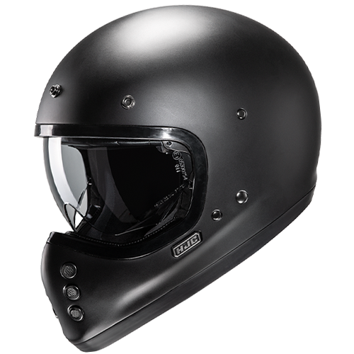 Casco HJC V60 Solid Negro Matte Negro Matte - Vista lateral | Proshop Chile
