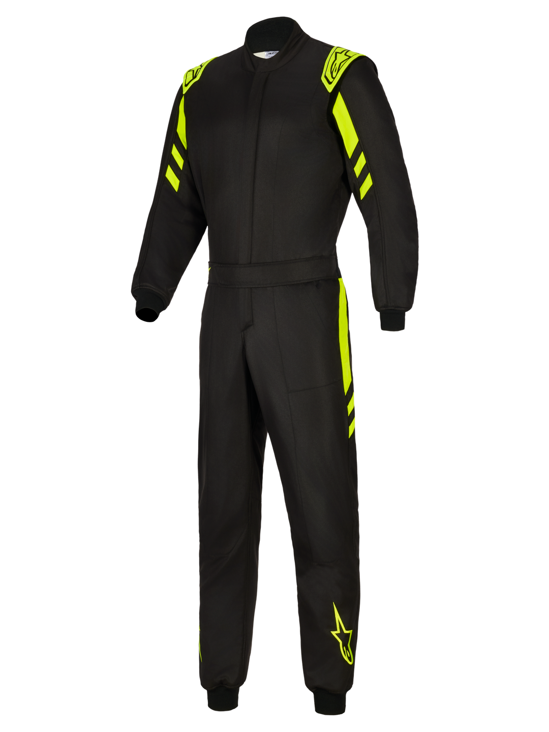 Buzo Auto Alpinestars GP Race V3 FIA Negro/Amarillo Fluor para automovilismo