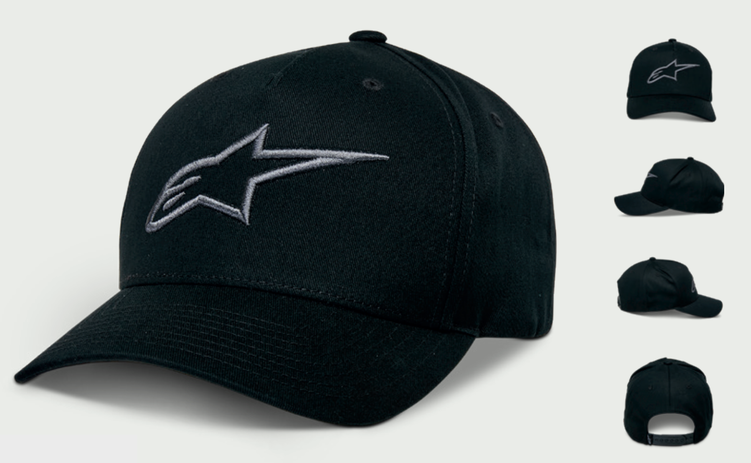 Gorro Alpinestars Ageless Snapback Negro/ Carbón