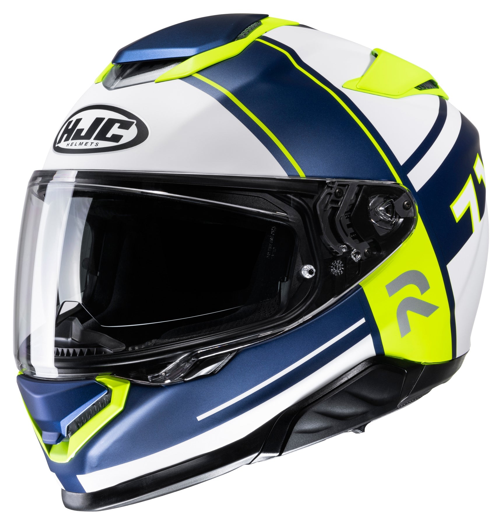 Casco HJC RPHA 71 Zecha MC21 Blanco/Azul/Rojo - Vista lateral | Proshop Chile