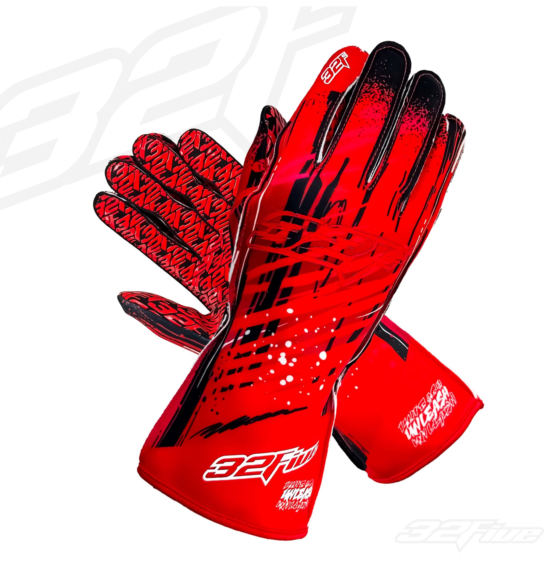 Guantes 32 Five UNLEASH Rojo para karting