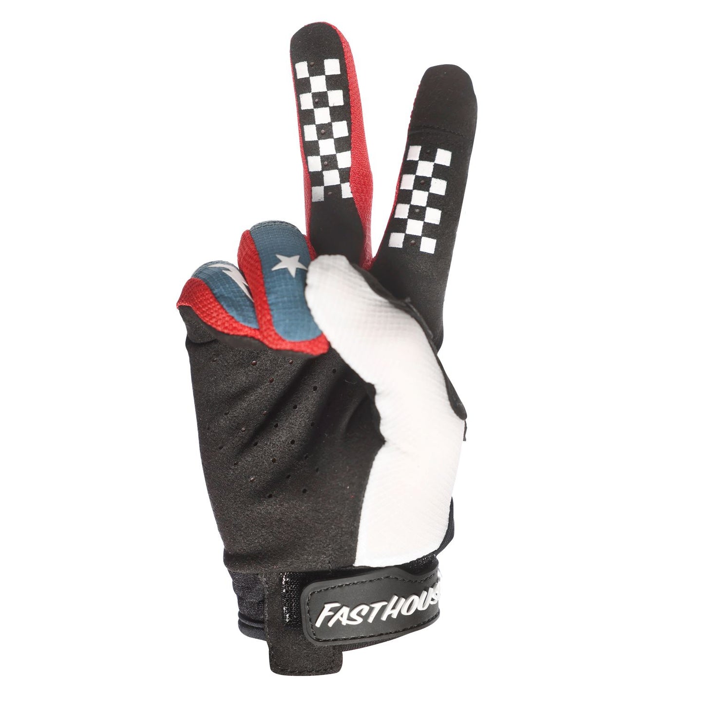 Guantes mujer Fasthouse Speed Style Anthem Blanco/Azul