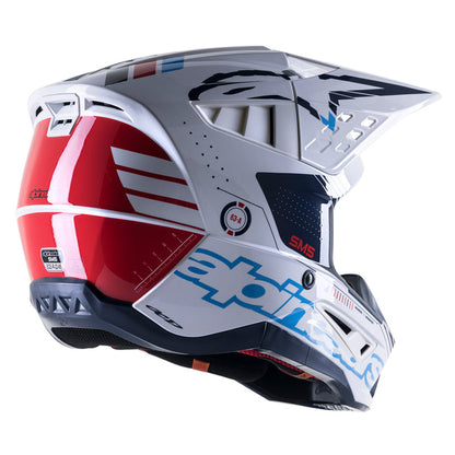 Casco SM5 Action Blanco/ Celeste/ Azul Oscuro