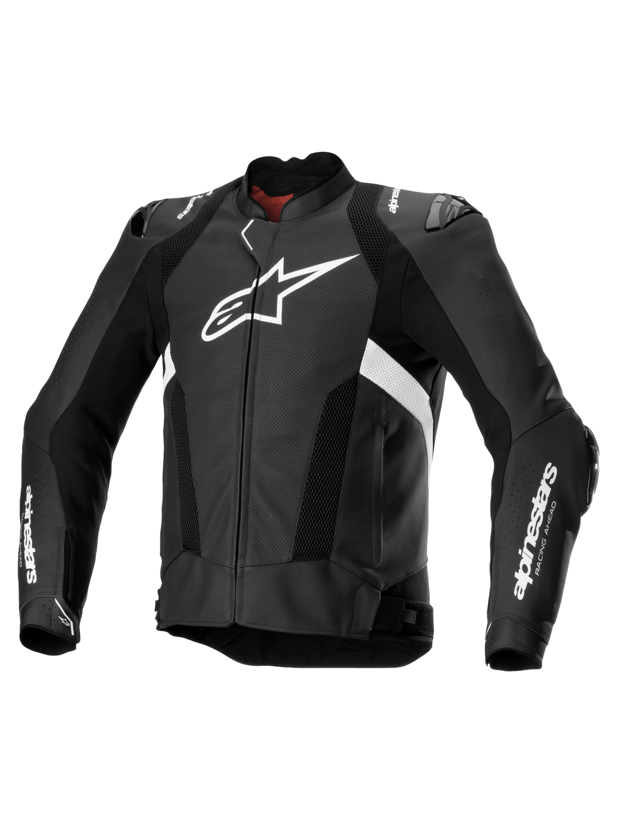 Chaqueta De Cuero Moto Calle Alpinestars Missile V3 Airflow Negro/Blanco