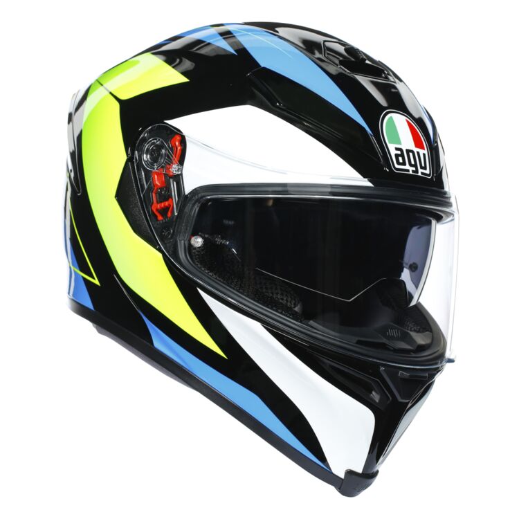 Casco AGV K5 S Core Negro/Azul/Amarillo Fluor - Vista principal | Proshop Chile