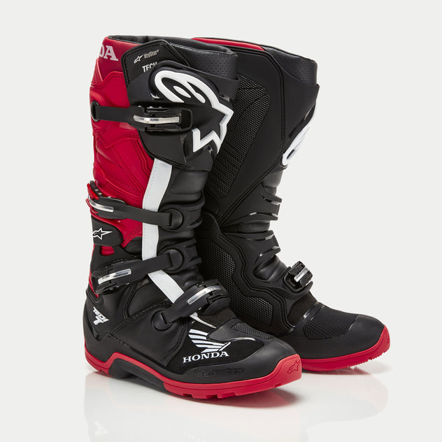 Botas Honda Tech 7 Enduro Drystar Negro/ Rojo Brillante
