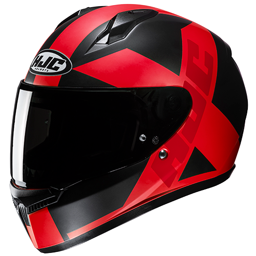 Casco HJC C10 Tez MC1SF Negro/Rojo - Vista principal | Proshop Chile