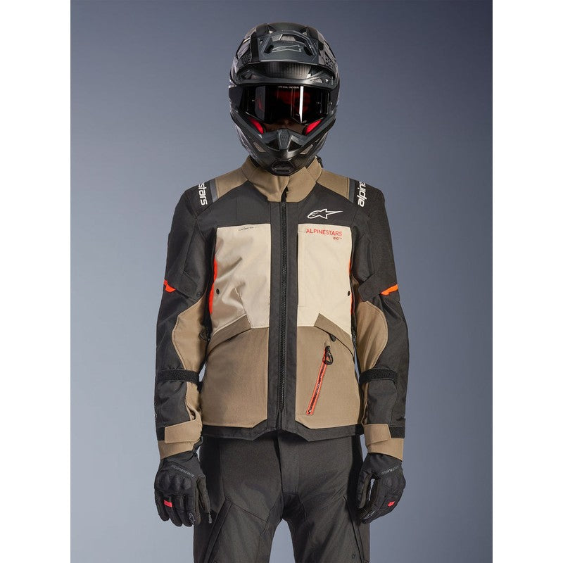 Chaqueta Moto Calle Alpinestars Andes V4 Drystar Walnut Mastic/Negro