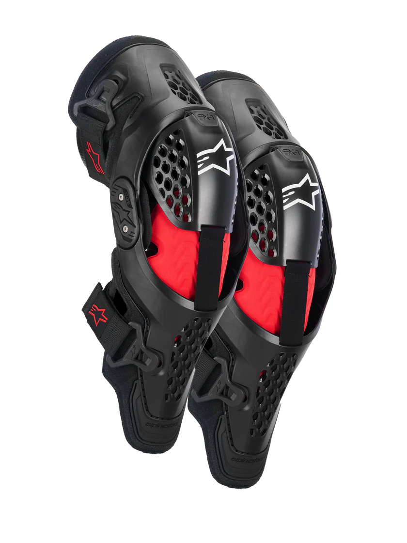 Rodilleras Moto MX Alpinestars SX-1 Plasma Negro/Rojo/Gris