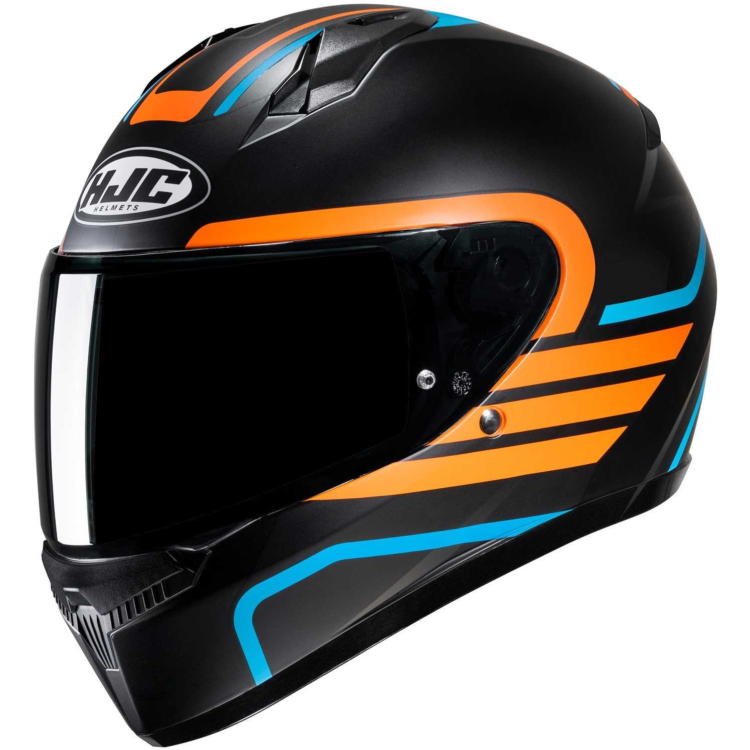 Casco HJC C10 Lito MC27SF Negro/Naranjo/Celeste - Vista interior | Proshop Chile